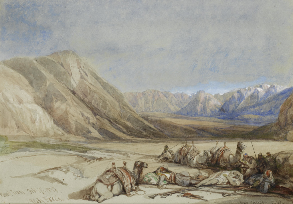 "David Roberts The approach to Mount Sinai" by David Roberts - Bonhams. (Public domain)