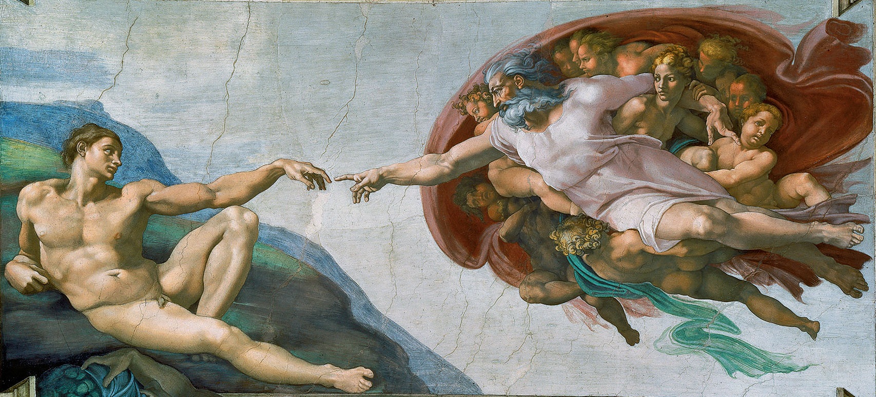 The Creation of Adam by Michelangelo, public domain